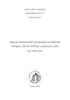 Utjecaj membranskih gangliozida na leptinski receptor i Na⁺,K⁺-ATPazu u talamusu miša