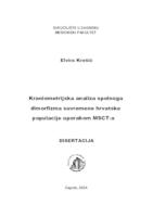 Kraniometrijska analiza spolnoga dimorfizma suvremene hrvatske populacije uporabom MSCT-a 