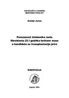 Povezanost čimbenika rasta fibroblasta 23 i gubitka koštane mase u kandidata za transplantaciju jetre