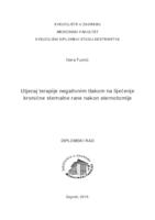 Učinak terapije negativnim tlakom na liječenje kronične sternalne rane nakon sternotomije