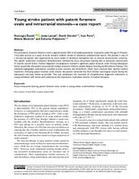 Young stroke patient with patent foramen ovale and intracranial stenosis—a case report