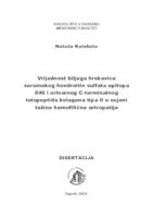 Vrijednost biljega hrskavice serumskog hondroitin sulfata epitopa 846 i urinarnog C-terminalnog telopeptida kolagena tipa II u ocjeni težine hemofilične artropatije