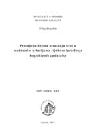Promjene brzina strujanja krvi u moždanim arterijama tijekom izvođenja kognitivnih zadataka