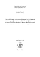 Hemoragijske i tromboembolijske komplikacije kod pacijenata s postkardiotomijskom izvantjelesnom membranskom oksigenacijom