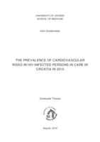 The prevalence of cardiovascular risks in HIV-infected persons in care in Croatia in 2015