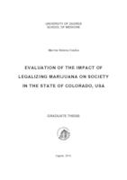 Evaluation of the imapct of legalizing marijuana on society in the state of Colorado, USA