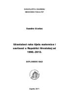 Učestalost raka tijela maternice i smrtnost u Republici Hrvatskoj od 1990.-2012.