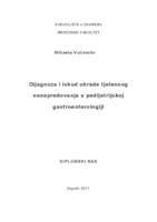 Dijagnoza i ishod obrade tjelesnog nenapredovanja u pedijatrijskoj gastroenterologiji