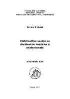 Elektroničko nasilje na društvenim mrežama u adolescenata