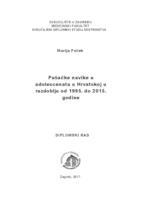 Pušačke navike u adolescenata u Hrvatskoj u razdoblju od 1995. do 2015. godine