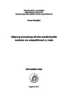 Utjecaj privatnog života medicinskih sestara na empatičnost u radu