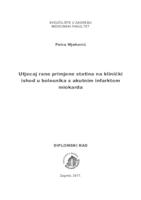 Utjecaj rane primjene statina na klinički ishod u bolesnika s akutnim infarktom miokarda