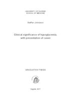 Clinical significance of hypoglycemia, with presentation of cases