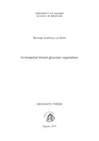 In-hospital blood glucose regulation