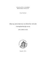 Utjecaj amiodarona na kliničke ishode transplantacije srca