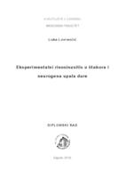 Eksperimentalni rinosinusitis u štakora i neurogena upala dure