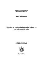 Upitnici za evaluaciju bolesnika kojima se čini artroskopija kuka