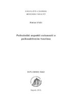 Psihološki aspekti ovisnosti o psihoaktivnim tvarima