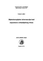 Dijatoterapijske intervencije kod uspostave cirkadijalnog ritma