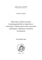 Doziranje varfarina prema farmakogenetičkom algoritmu u bolesnika s fibrilacijom atrija, plućnom embolijom i dubokom venskom trombozom