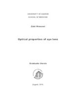 Optical properties of eye lens