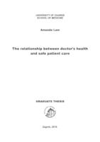 The relationship between doctor's health and safe patient care