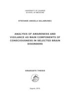 Analysis of awareness and vigilance as main components of consciousness in selected brain disorders