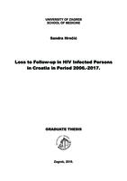 Loss to follow-up in HIV infected persons in Croatia in period 2006.-2017.