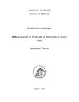 Ultrasound in pediatric intensive care unit