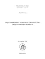 Usporedba kvalitete života nakon rekonstrukcije i nakon zamjene korijena aorte