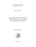 Artroskopije lakta u razdoblju od 2008. do 2018. godine na Klinici za ortopediju KBC-a Zagreb