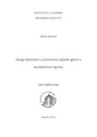 Uloga liječnika u prevenciji ozljeda glave u kontaktnim sportovima