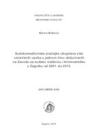 Sudskomedicinske značajke ubojstava više usmrćenih osoba u jednom činu obduciranih na Zavodu za sudsku medicinu i kriminalistiku u Zagrebu od 2001. do 2015.