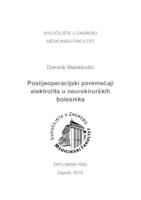 Poslijeoperacijski poremećaji elektrolita u neurokirurških bolesnika