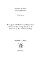 Management of chronic obstructive pulmonary disease patients in the emergency department setting