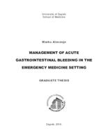 Management of acute gastrointestinal bleeding in the emergency medicine setting