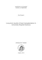 Long term results of heart transplantation in University hospital Dubrava