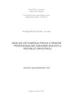 Analiza ostvarenja prava s osnove profesionalnih zaraznih bolesti u Republici Hrvatskoj