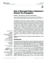 Role of Microglial Cells in Alzheimer’s Disease Tau Propagation