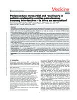 Periprocedural myocardial and renal injury in patients undergoing elective percutaneous coronary interventions – is there an association?