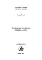 Struktura rada tima liječnika obiteljske medicine