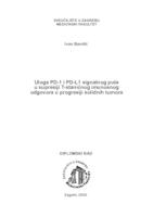 Uloga PD-1 i PD-L1 signalnog puta u supresiji T-staničnog imunosnog odgovora u progresiji solidnih tumora