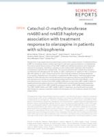 Catechol-O-methyltransferase rs4680 and rs4818 haplotype association with treatment response to olanzapine in patients with schizophrenia