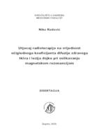 Utjecaj radioterapije na vrijednost očiglednoga koeficijenta difuzije zdravoga tkiva i lezija dojke pri oslikavanju magnetskom rezonancijom