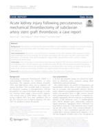 Acute kidney injury following percutaneous mechanical thrombectomy of subclavian artery stent graft thrombosis: a case report