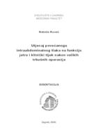Utjecaj povećanoga intraabdominalnog tlaka na funkciju jetre i klinički tijek nakon velikih trbušnih operacija