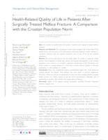 Health-Related Quality of Life in Patients After Surgically Treated Midface Fracture: A Comparison with the Croatian Population Norm