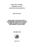 Procjena utjecaja rada u integriranoj bolničkoj hitnoj službi na zdravlje i radnu sposobnost djelatnika