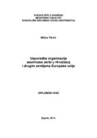 Usporedba organizacijske sestrinske skrbi u Hrbatskoj i drugim zemljama Europske unije