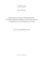 Procjena stanja uhranjenosti učenika prvih razreda osnovne škole u Požeško-slavonskoj županiji